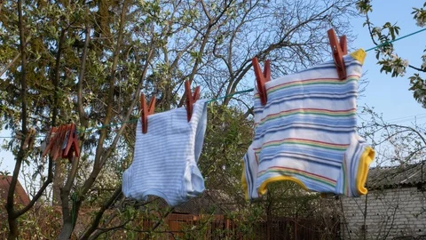 Baby clothes Stock Footage 129166234