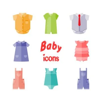 Baby clothes. Vector. Stock Illustration