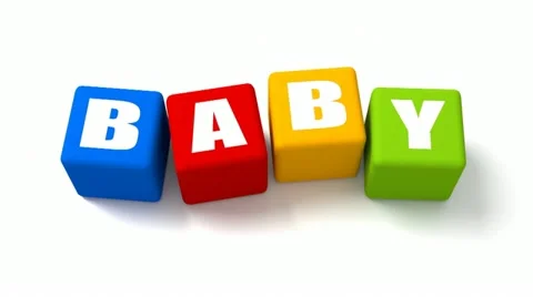 Baby colored cubes Stockbeeldmateriaal 20550435