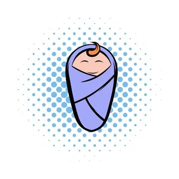 Baby comics icon Illustrazione stock