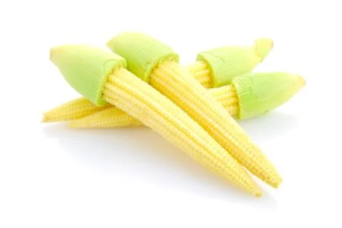 Baby corn or young corn Stock Photos