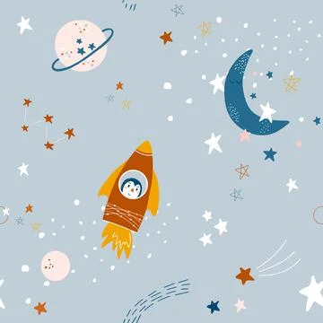 Baby cosmic backdrop Stock Illustration