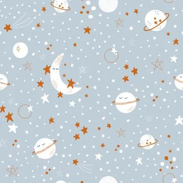 Baby cosmic pattern Stock Illustration
