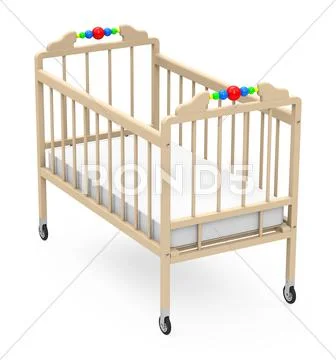 Baby cot Stock Illustration