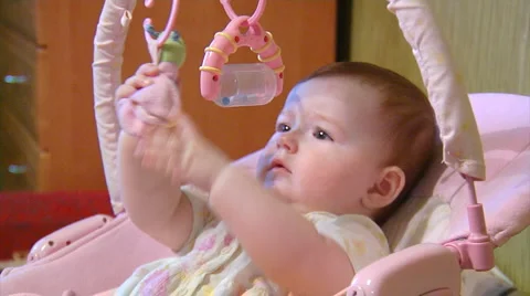 Baby in cradle Stock Footage 975811