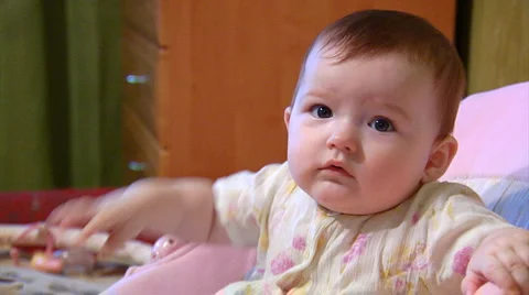 Baby in cradle Stock Footage 975812
