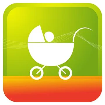 Baby cradle Stock Illustration