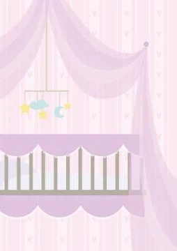 Baby cradle Stock Illustration