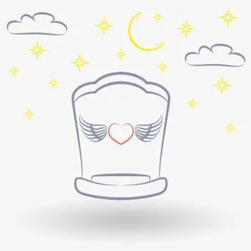 Baby Cradle Stock Illustration