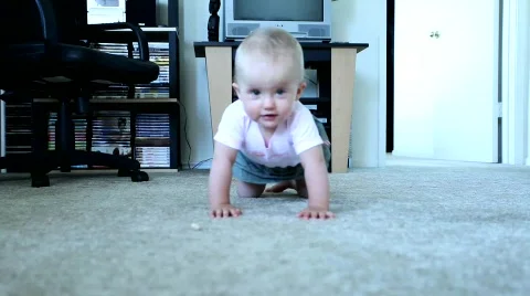 Baby crawl Stock Footage 459962