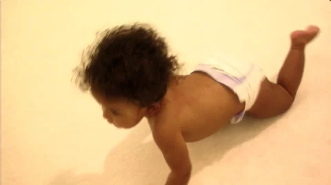 Baby crawling. Stock Footage 43696826