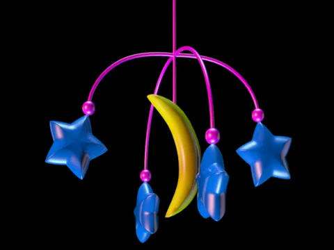 Baby crib mobile 스톡 동영상 81151289