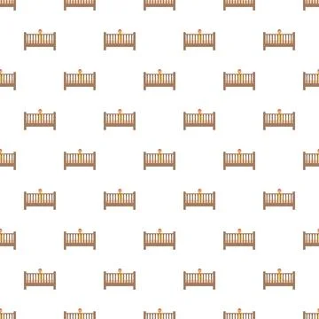 Baby in crib pattern for children's design Stock Illustration