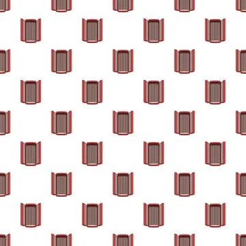 Baby crib pattern repeating on white background Stock Illustration