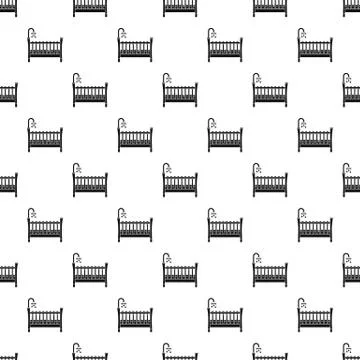 Baby crib pattern seamless vector Illustrazione stock