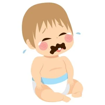 Baby Crying Stock Illustration