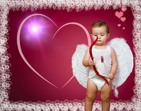 Baby cupid Stock Illustration