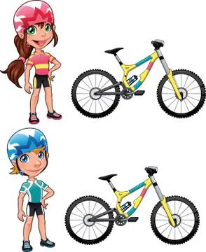 Baby cyclists. Stock Illustration
