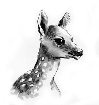 Baby deer Stock Illustration