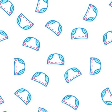 Baby diaper vector seamless pattern color Stock-Illustration