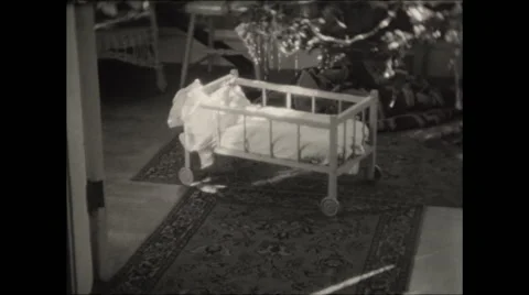 Baby Doll Crib Video stock 50215321