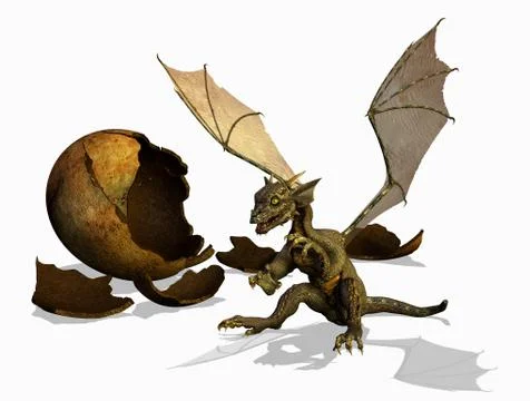 Baby Dragon Stock Illustration