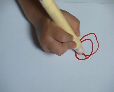 Baby drawing Stock Footage 295778