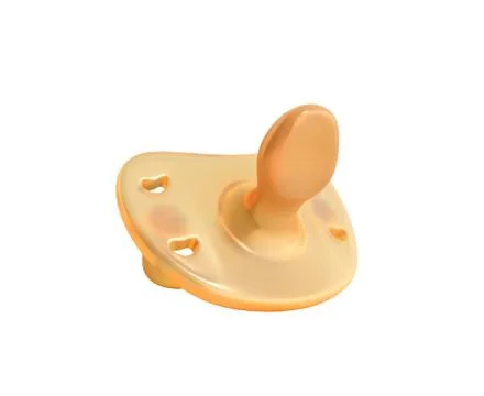 Baby dummy 3D render illustration on white background no shadow Stock Illustration