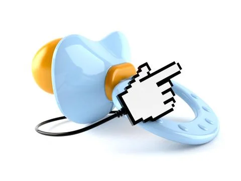 Baby dummy with cursor Illustrazione stock