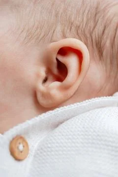 Baby ear close up Stock Photos
