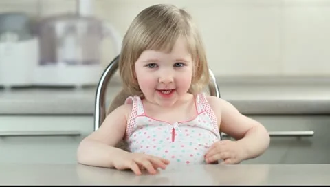 Baby eating apple Stock Footage 10679831