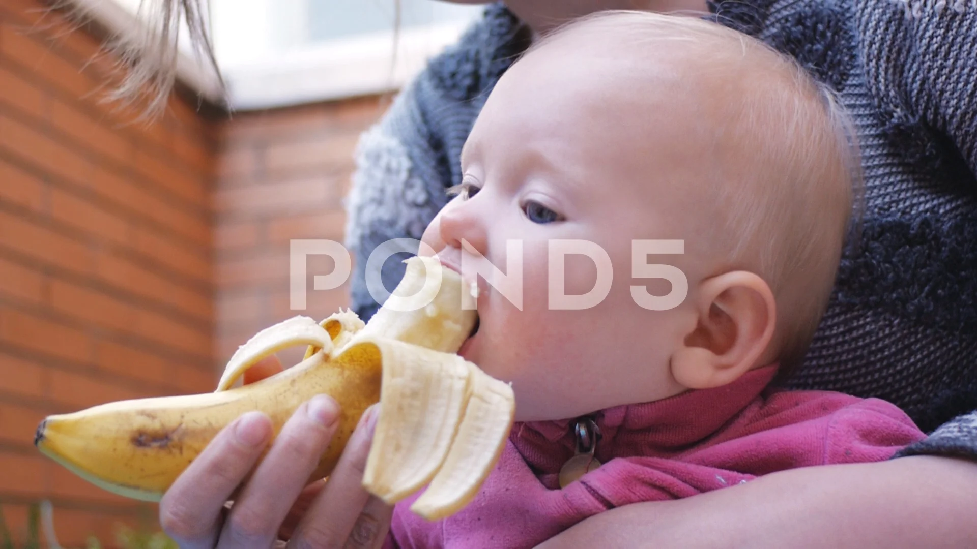 Baby best sale eating banana