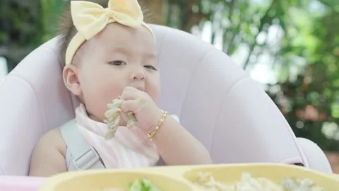 Baby eating Stock Footage 146295022