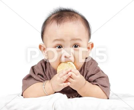 Baby eating Stock Photos