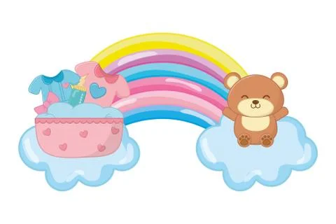 Baby elements icons Illustrazione stock
