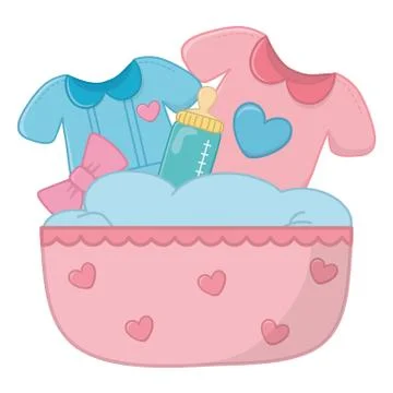 Baby elements icons vector illustration Illustrazione stock