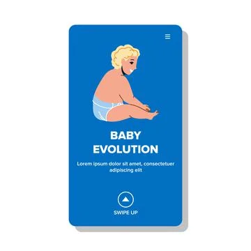 Baby Evolution Growth Physical Process Vector Stock Illustration