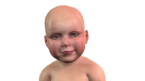 The baby face animation Stock Footage 125916341