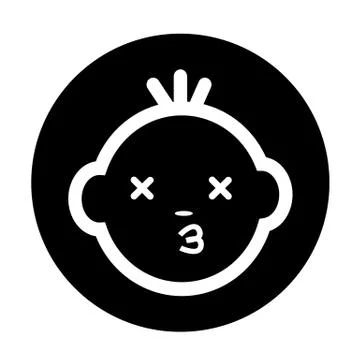 Baby Face Icon Stock Illustration
