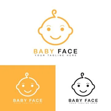 Baby face icon Stock Illustration