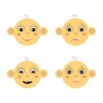Baby face Stock Illustration