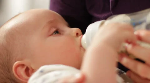 Baby feeding 2 Stock Footage 1072205