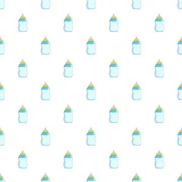 Baby feeding bottle seamless pattern background for newborn concept 스톡 일러스트