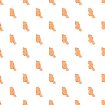 Baby feet repeating pattern with seamless background Stock Illustration