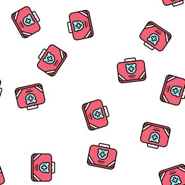 Baby first aid kit vector seamless pattern Stockillustratie