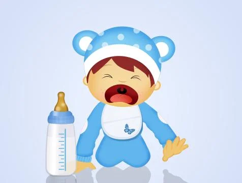 Baby first steps Stock Illustration