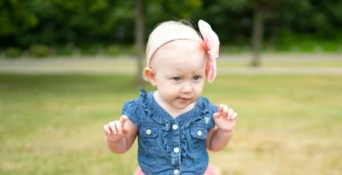 Baby first steps Stock Photos