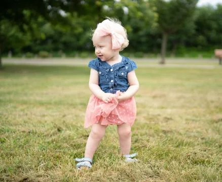 Baby first steps Stock Photos