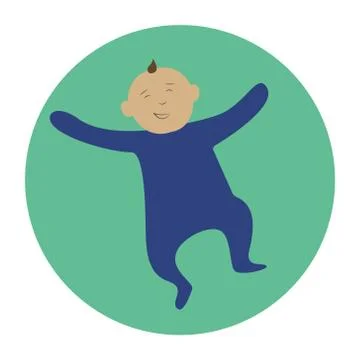 Baby flat icon , vector illustration Stock Illustration