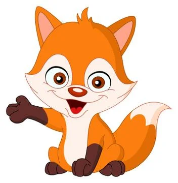 Baby fox Stock Illustration